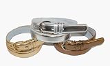 The Women's Leather Dress Belt in Metallic Colors by CTM