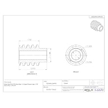 Boston Gear DH1427RH Worm Gear, 14.5 Degree Pressure Angle, 0.750" Bore, 8 Pitch, 1.5 PD, RH