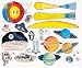 Search : Solar System Set w/astronauts Pre-Cut Flannelboard Figure Set with Activity Sheets