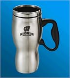 University of Wisconsin - 16 oz Sphere Travel Mug - Laser Engraved