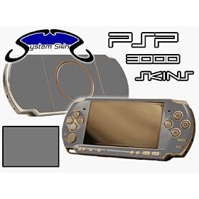 Playstation Portable 3000 (PSP-3000) Skin - NEW - SILVER system skins faceplate decal mod