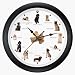 Barking Dog Clock - Black (13")