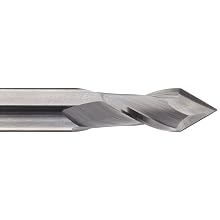 Melin Tool AMG-DP Carbide Drill Mill, Uncoated (Bright) Finish, 30 Deg Point Angle, 2 Flutes, 2.5" Overall Length, 0.375" Cutting Diameter, 0.375" Shank Diameter