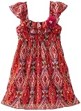 Amy Byer Girls 2-6X Print Mesh Empire Ruffle Dress