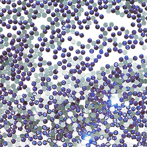 ss10 (3mm) Crystal Hot Fix Rhinestones 10 Gross (1,440 stones/pkg) - GENUINE Korean Hotfix Stones (ss10 - 3mm, Sapphire (Blue))
