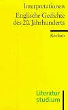 Englische Gedichte des 20 - Jahrhunderts - Michael Hanke
