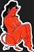 Sexy Curvy Devil Woman Sitting with Knees Up By Coop - Sticker / Decal