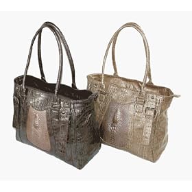 SELENA Tote Style Handbag in Sleek Croc Print by Eliebags