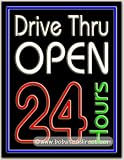 Drive Thru Open 24hr Neon Sign