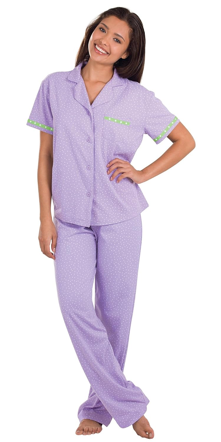 Short Sleeved Lavender Brushed