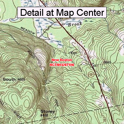 USGS Topographic Quadrangle Map - New Boston, New Hampshire