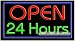 Open 24 Hours Neon Sign (20