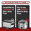 FixlyFido 6 Packs Deep Fryer Filters Compatible with Cuisinart Deep Fryer 1.1 Quart
