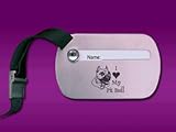 Pit Bull Terrier - Metal Luggage Tag - Laser engraved