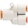 SMC KQ2U Push-to-Connect Tube Fitting, Reducing Union Wye, PBT Body, Tube OD, Inch