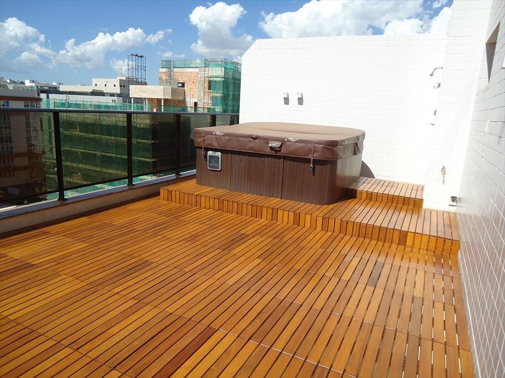 FlexDeck Interlocking Deck Tiles, 12 by 24 by 1-Inch, Champagne ...