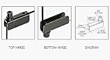 C.R. LAURENCE GDH5BL CRL Black Standard Mount Glass Door Hinges