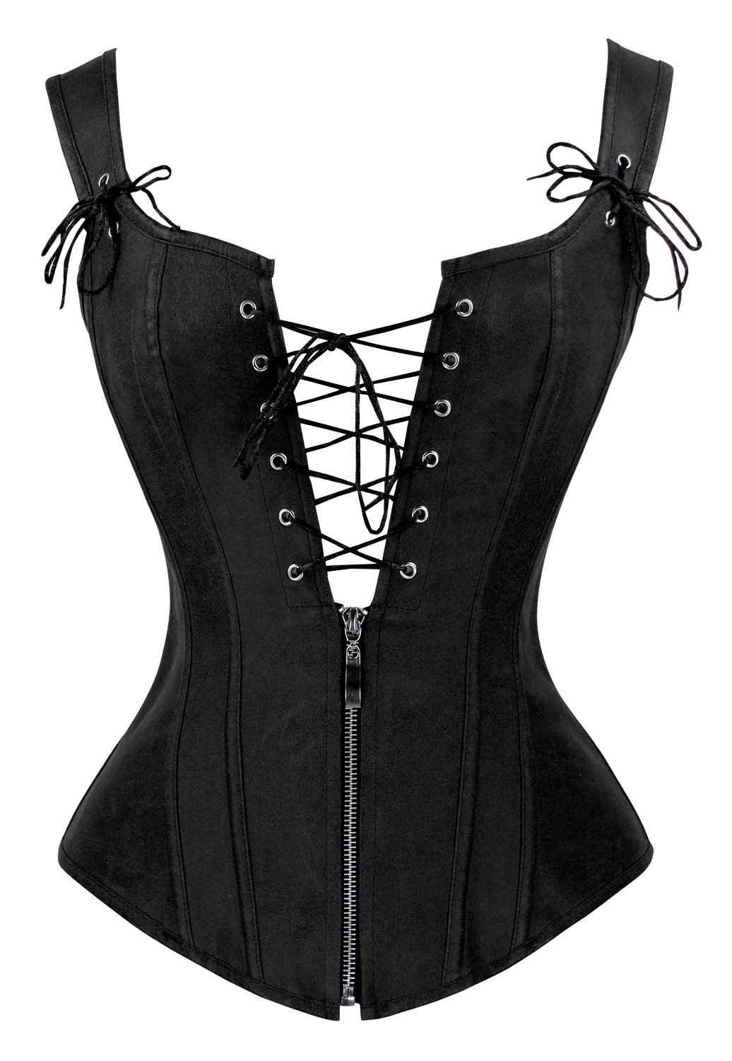 Charmian Women's Renaissance Lace Up Vintage Boned Bustier Corset with