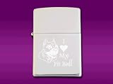 Pit Bull Terrier - Zippo Lighter - Laser engraved