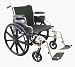 Karman Healthcare KN-920W 20 inch Extra Wide- Heavy Duty- Padded Detachable Desk Arms- Swing-away Footrest Double Padded Upholstery- Weight Capacity- 300 lbs.