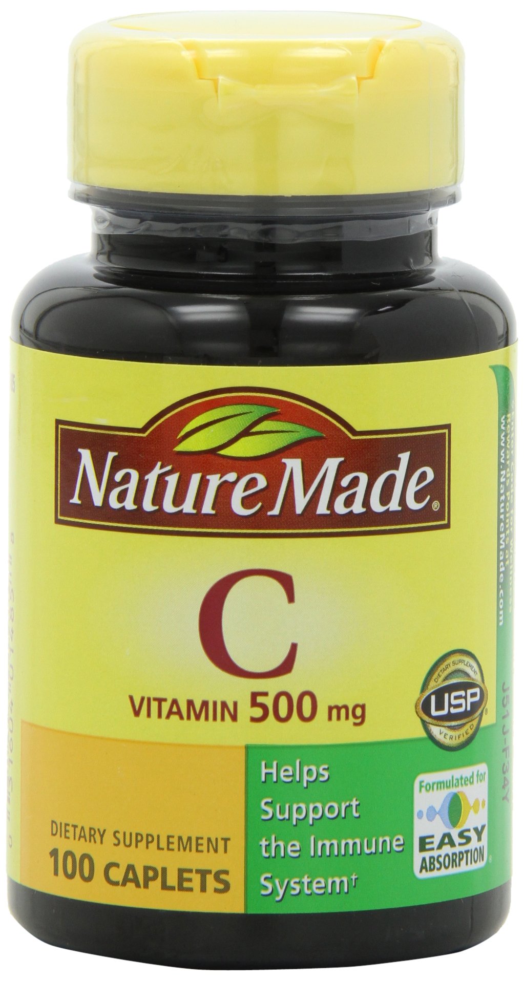 Galleon Nature Made Vitamin C 500mg, 100 Caplets (Pack Of 3)