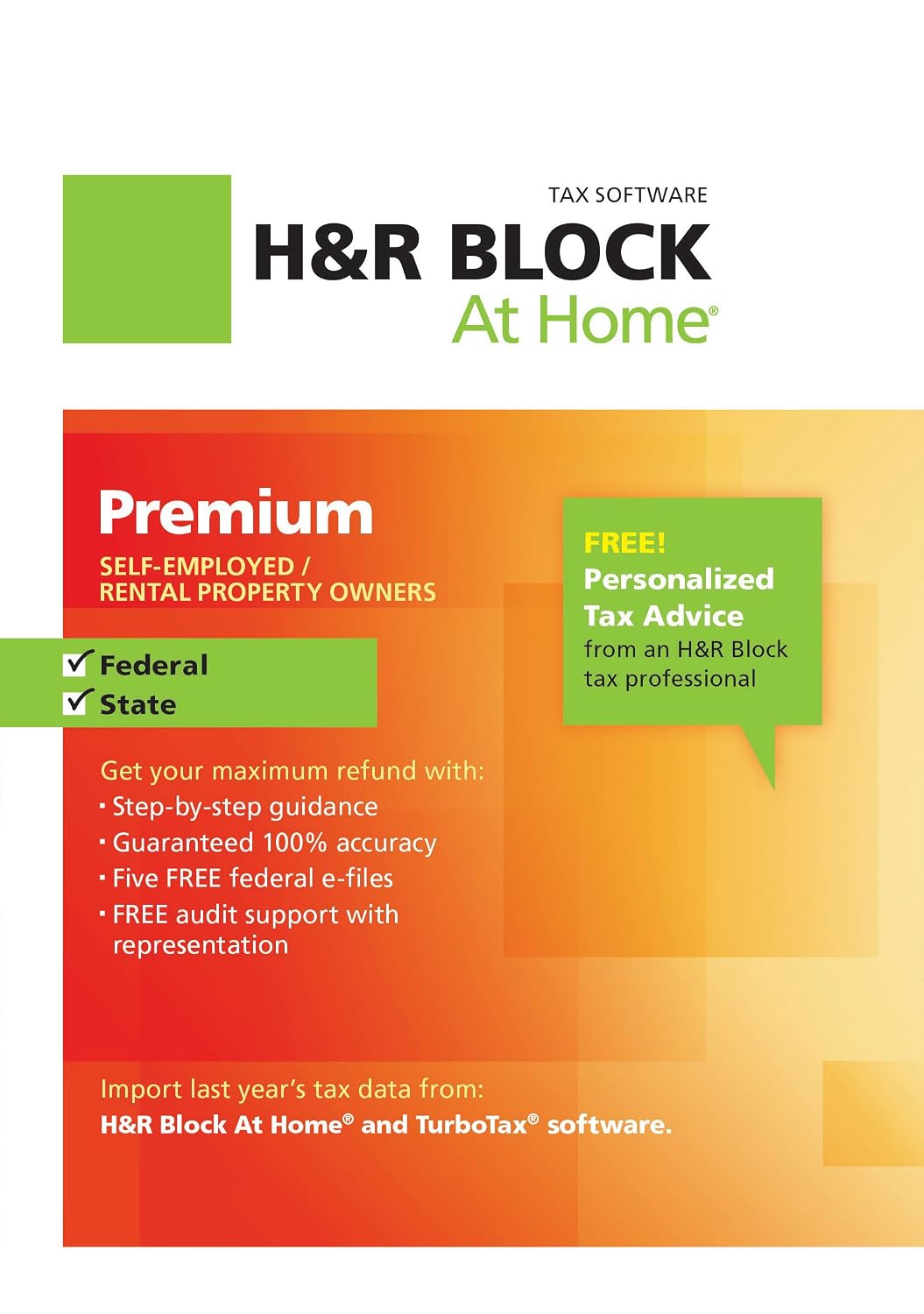 H&R Block At Home Premium + State 2012 Win [Download] $22.48