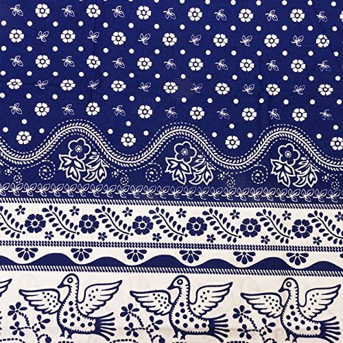 Russian Patterns Tablecloth 150x200cm Blue