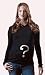 Question Mark Black Maternity Hoodie