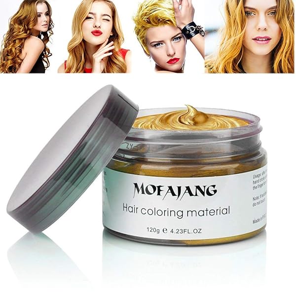 Mofajang Hair Coloring Dye Wax Orange Gold Instant Hair Wax