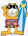 Search : Advanced Graphics 83 Garfield Surfer Life Size Cardboard Standup