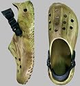 Birkis Clogs ''Fun Air Back Strap'' aus Alpro-Cell in marble camouflage mit schmalem Fussbett