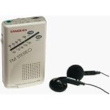 Sangean SR-1 Pocket Size AM/FM Stereo Receiver with Built-in Speaker & Earbuds