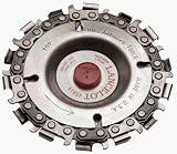 King Arthur's Tools 45814 Lancelot 4-Inch Diameter 14 Tooth Fine Cut Chain Carver Attachment for Side Grinder with 5/8-Inch Arbor