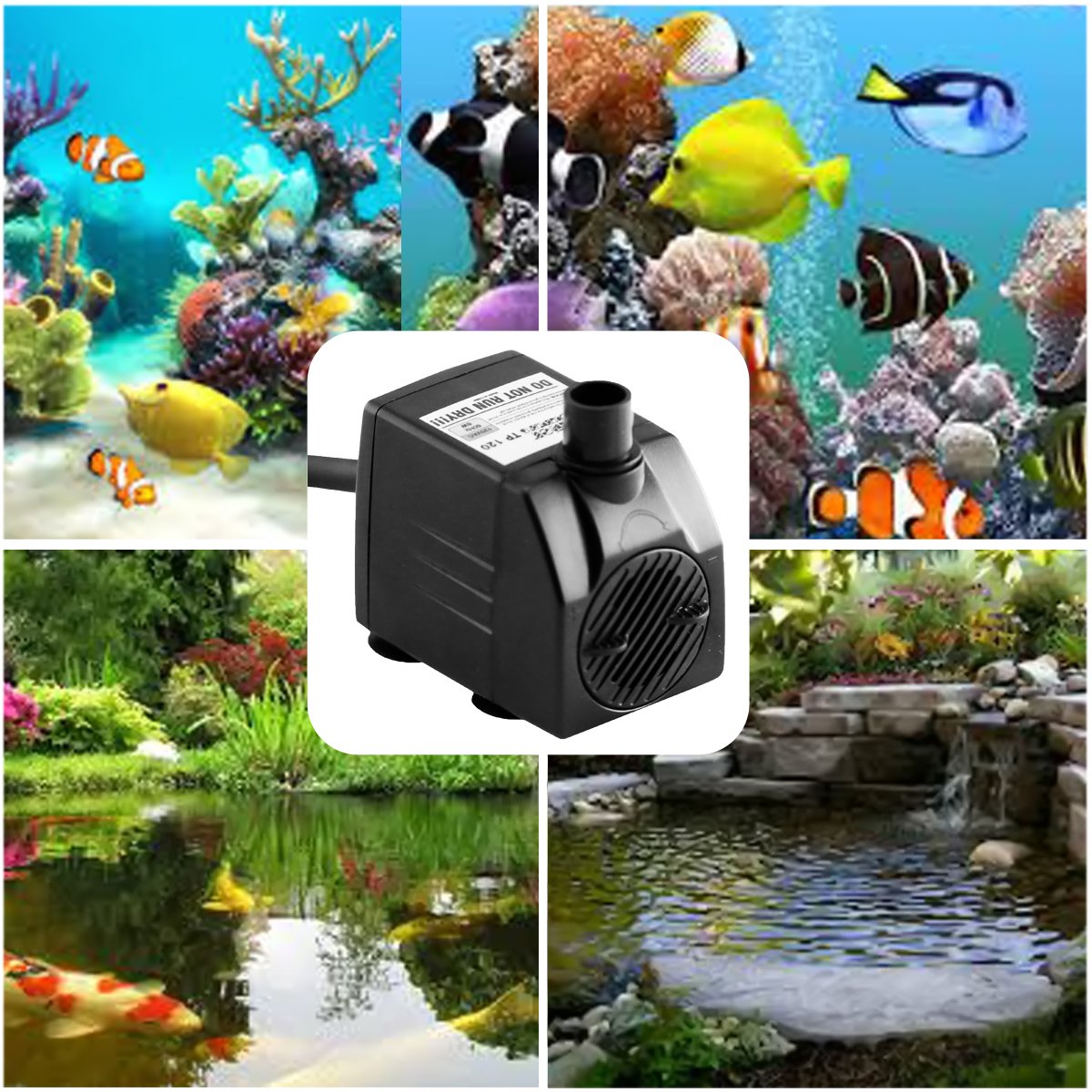 Tiger Pumps 120GPH Submersible Water Pump, Pond Pump, Aquarium Pump