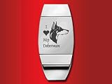 Doberman Pinscher - Money Clip & Credit Card Holder - Laser engraved