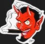 Devil Smoking a Cigar by Coop - Sticker / Decal