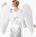 Adult's Large White Feather Flying Angel Wings