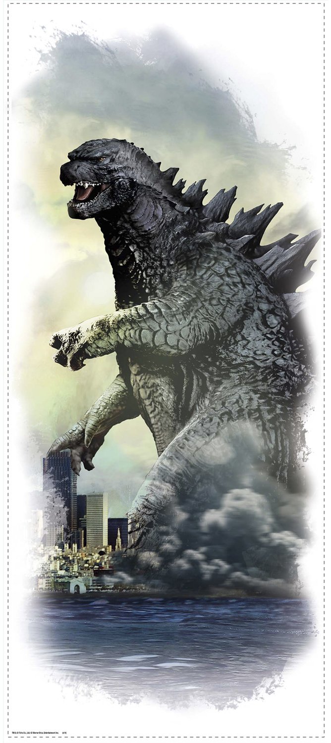 RoomMates Godzilla City Wall Graphix Peel and Stick Wall Decals , New