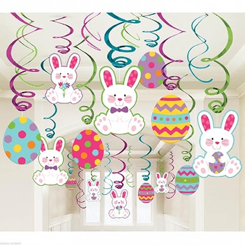 Amscam Easter Mega Value Pack Foil Swirl Decorations Multicolor