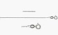 14K white Gold Cable Link Chain Necklace, 1.1mm wide