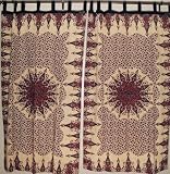 Where to Buy 2 India Decor Window Curtains Coverings Hand Block Printed Cotton Fabric 80