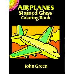 Airplanes Stained Glass Coloring Book (Dover Little Activity Books)