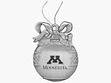 University of Minnesota - Round Bulb Pewter Ornament - Laser Engraved