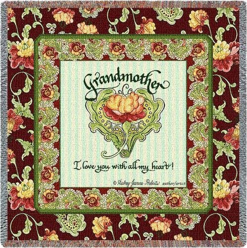 Grandmother's Heart Lap Square - 54 x 54 Blanket/Throw [Kitchen]