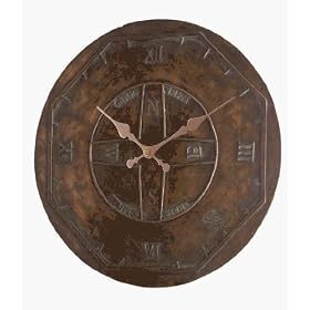 Hen-Feathers Tempus Fugit Clock - Copper by Hen-Feathers