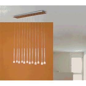 Eglo 86804A Felini-1, Nickel-Frosted, 12-Light Pendant Light Fixture by Eglo
