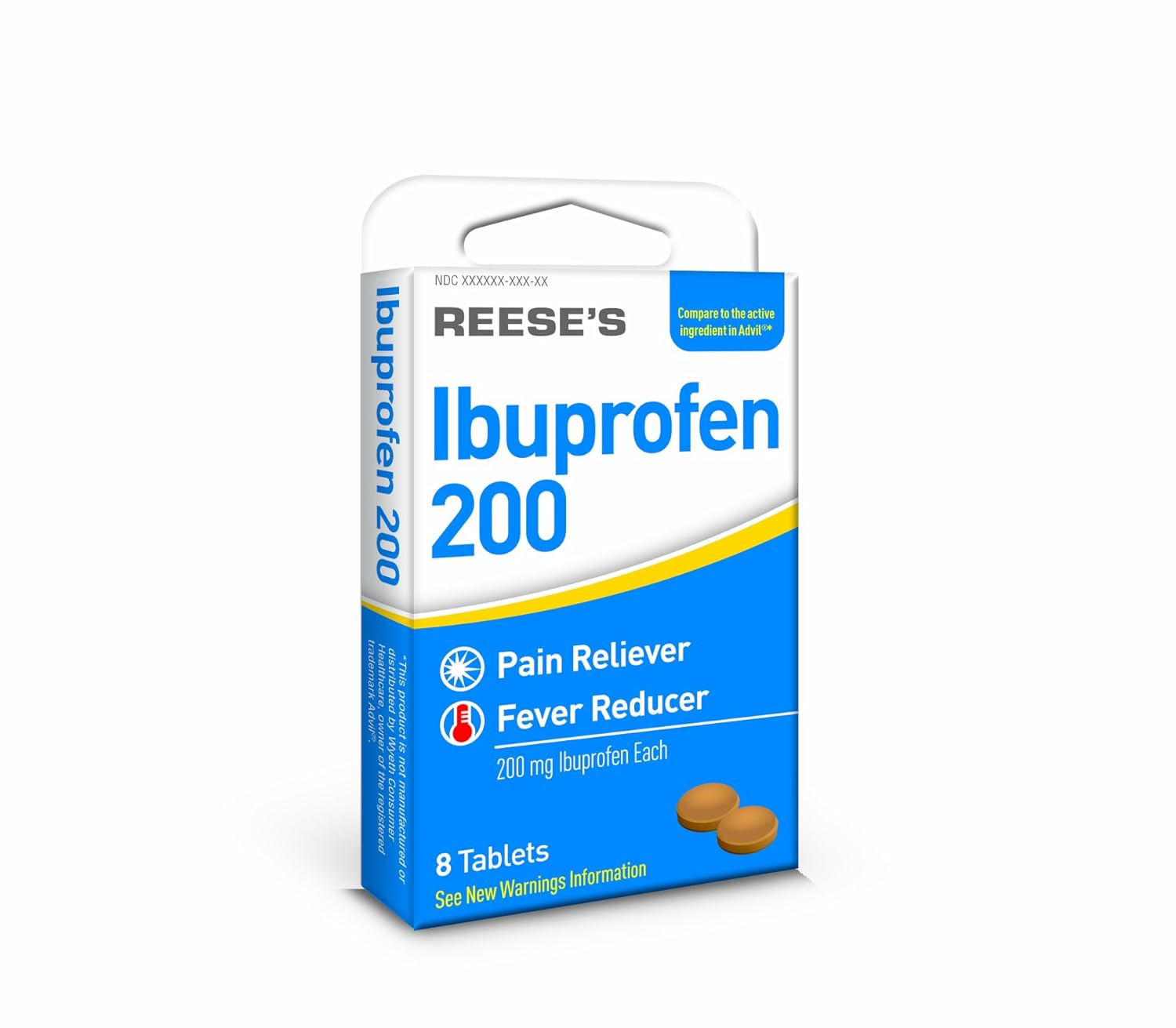 Ибупрофен Reese's Ibuprofen 200, 8ct Travel Size из США