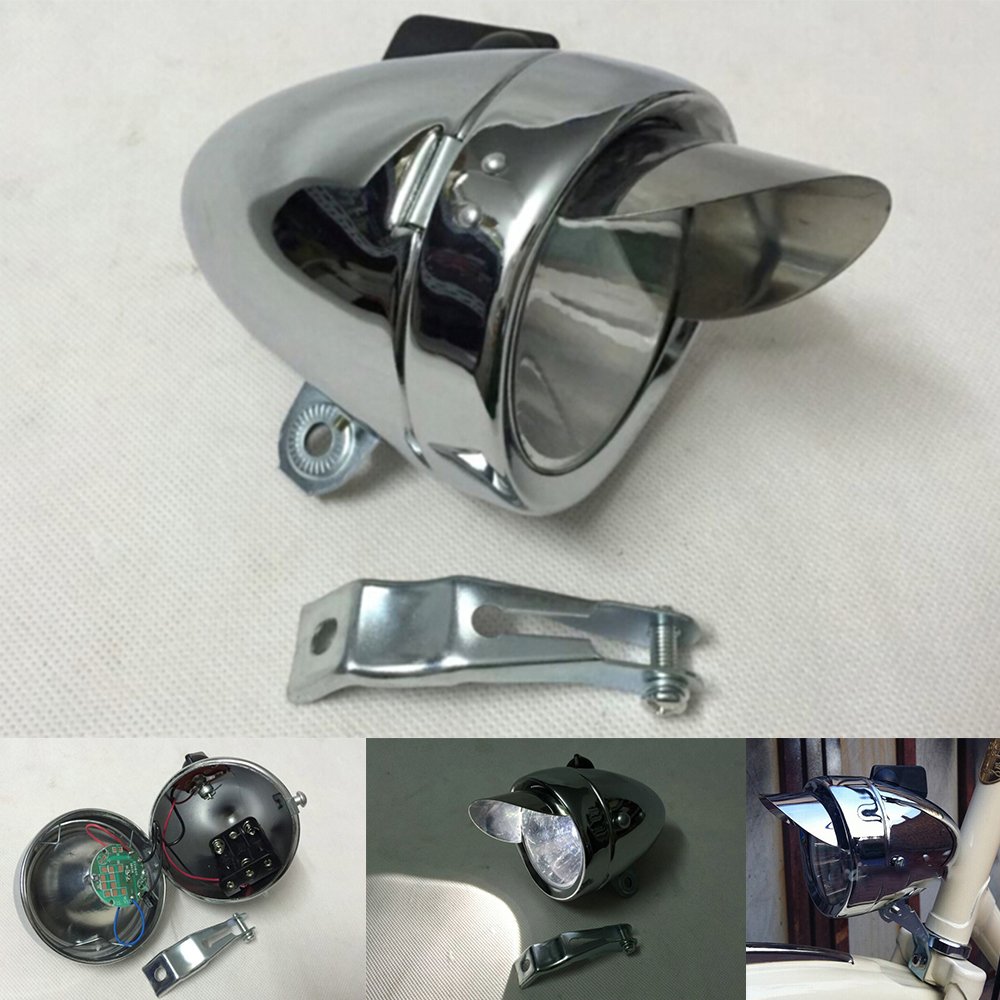 chrome bicycle headlight