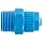Tefen Fiberglass Polypropylene Compression Tube Fitting, Adapter, Blue, Tube OD x BSPT Male, Metric
