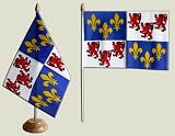 Drapeau de table France Picardie - 15 x 22 cm